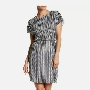 Bobeau Black and White Striped Dress Size Small